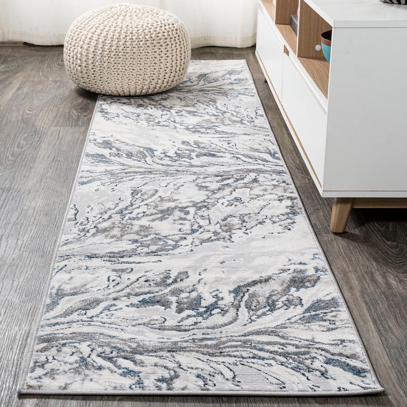 JONATHAN Y Batten Marbled Abstract Area Rug