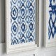 preview thumbnail 4 of 5, 12.5 in. W x 24.5 in. H Set of 2 Blue and White Fir Wood Hanging Wall Sculptures, Modern Wood Wall Art Decor