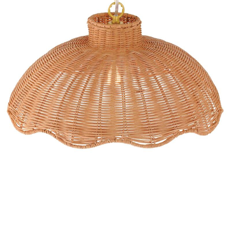 Scalloped Rattan Pendant Lighting