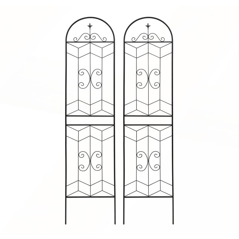 2 Pack Metal Garden Trellis 86.7in x 19.7in Rustproof Trellis
