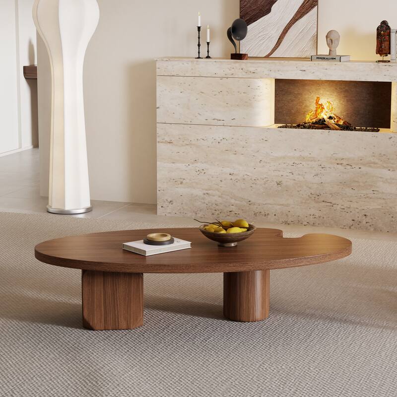 Modern 51" Coffee Table, Minimalism Wood table, Special Shaped