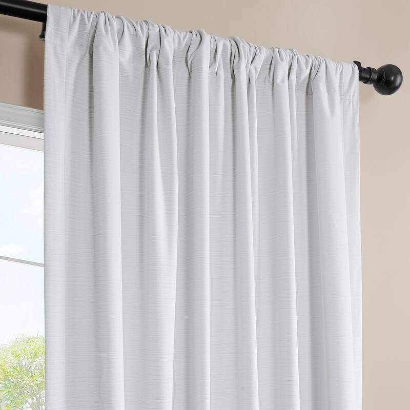 Exclusive Fabrics Ravello Burnout Velvet Curtains (1 Panel) Room Darkening Curtains For Bedroom & Living Room Curtains