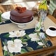 preview thumbnail 5 of 5, Magnolia in Bloom 4 Pack Reversible Easy Care Flexible Plastic Placemats Made in The USA BPA Free Easily Wipes Clean