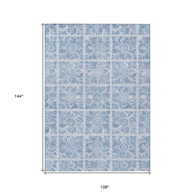 HomeRoots Medallion Transitional Rectangle Outdoor Rug
