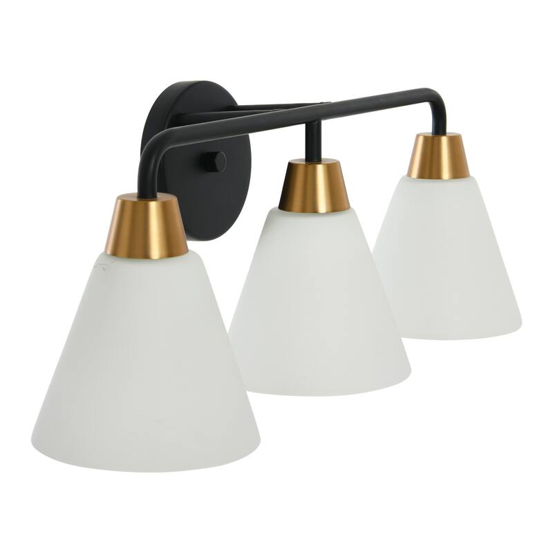 Robert Stevenson Lighting Brody - Metal and Frosted Glass Vanity Light