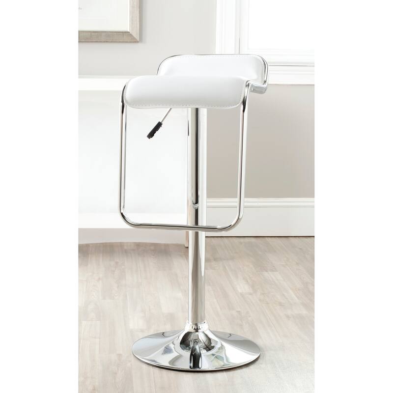 SAFAVIEH Katrina White Adjustable 24-32-inch Swivel Bar Stool - 16.1" x 18.5" x 25.6" - 16Wx19Dx34H - White