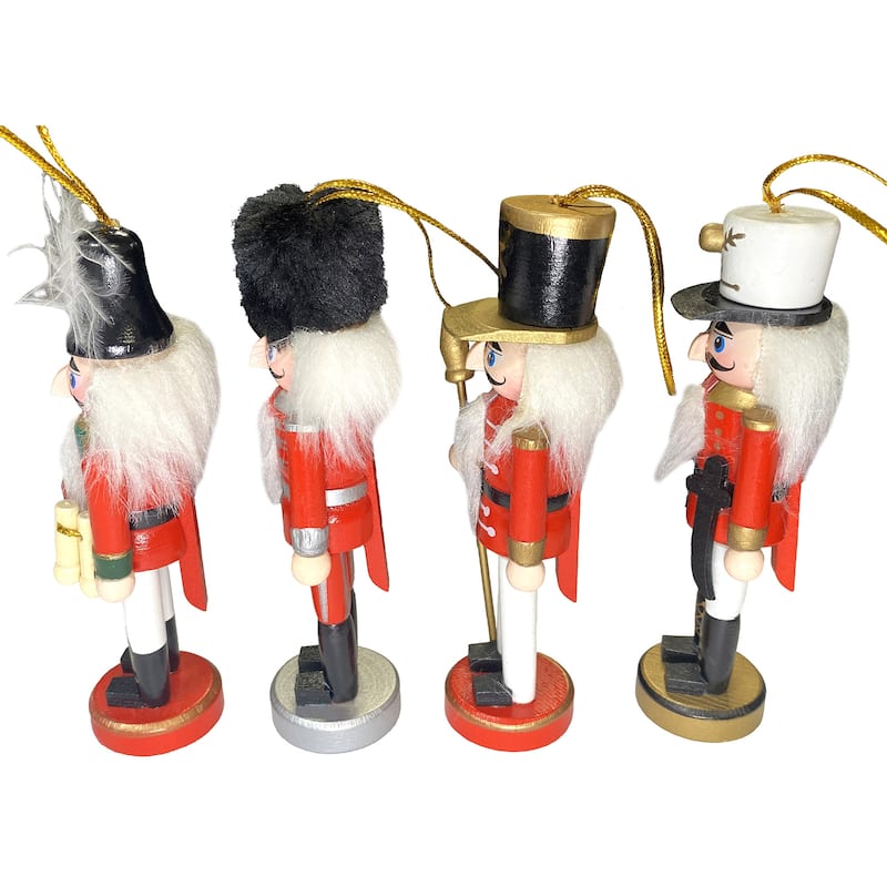 5 inch Nutcracker Ornaments, Set of 4