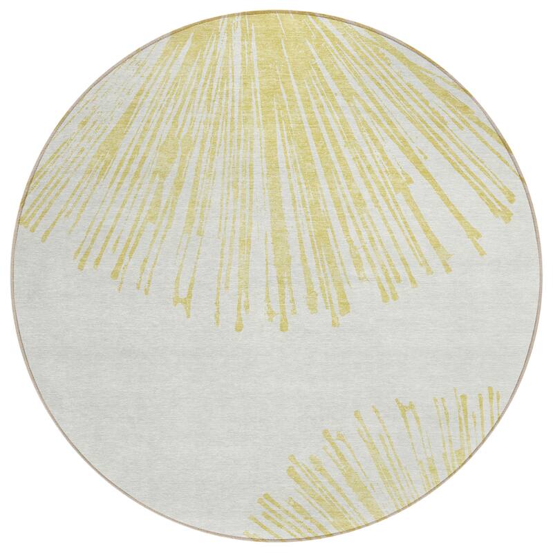 Machine Washable Indoor/ Outdoor Chantille Contemporary Burst Rug