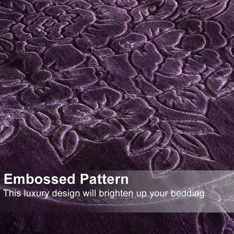 Luxury Embossed Floral Fleece Blanket