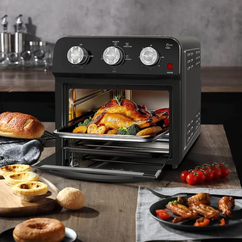 12.5 Quart Air Fryer Convection Toaster Oven, 1500W, 4 Cooking Modes, 7-in-1 Multifunction