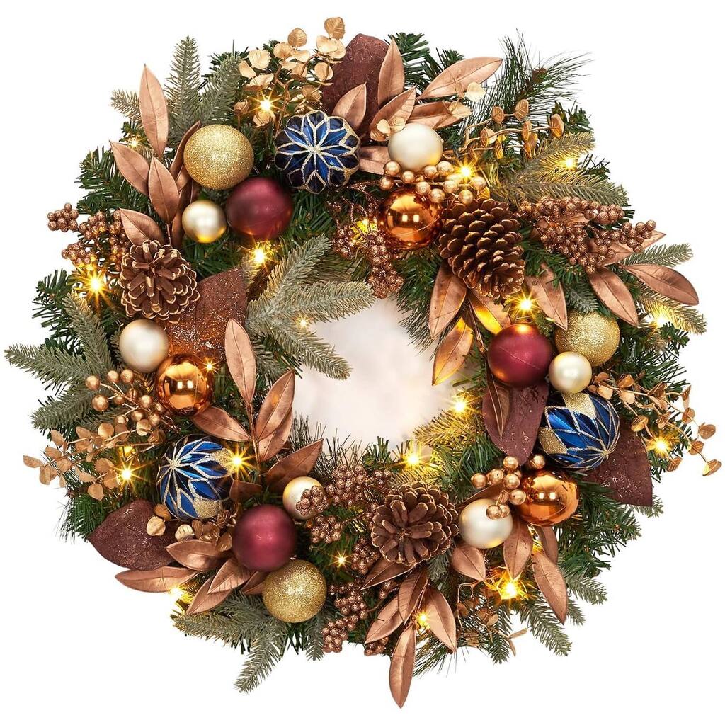 24 Inch PVC Artificial Christmas Wreath Christmas Decorations