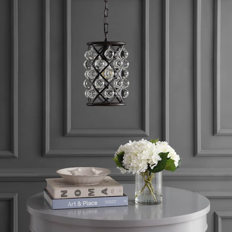 Toronto Crystal/Metal LED Pendant, by JONATHAN Y
