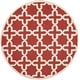 preview thumbnail 148 of 183, SAFAVIEH Handmade Cambridge Trudie Geometric Wool Rug 6' Round - Rust/Ivory - Round