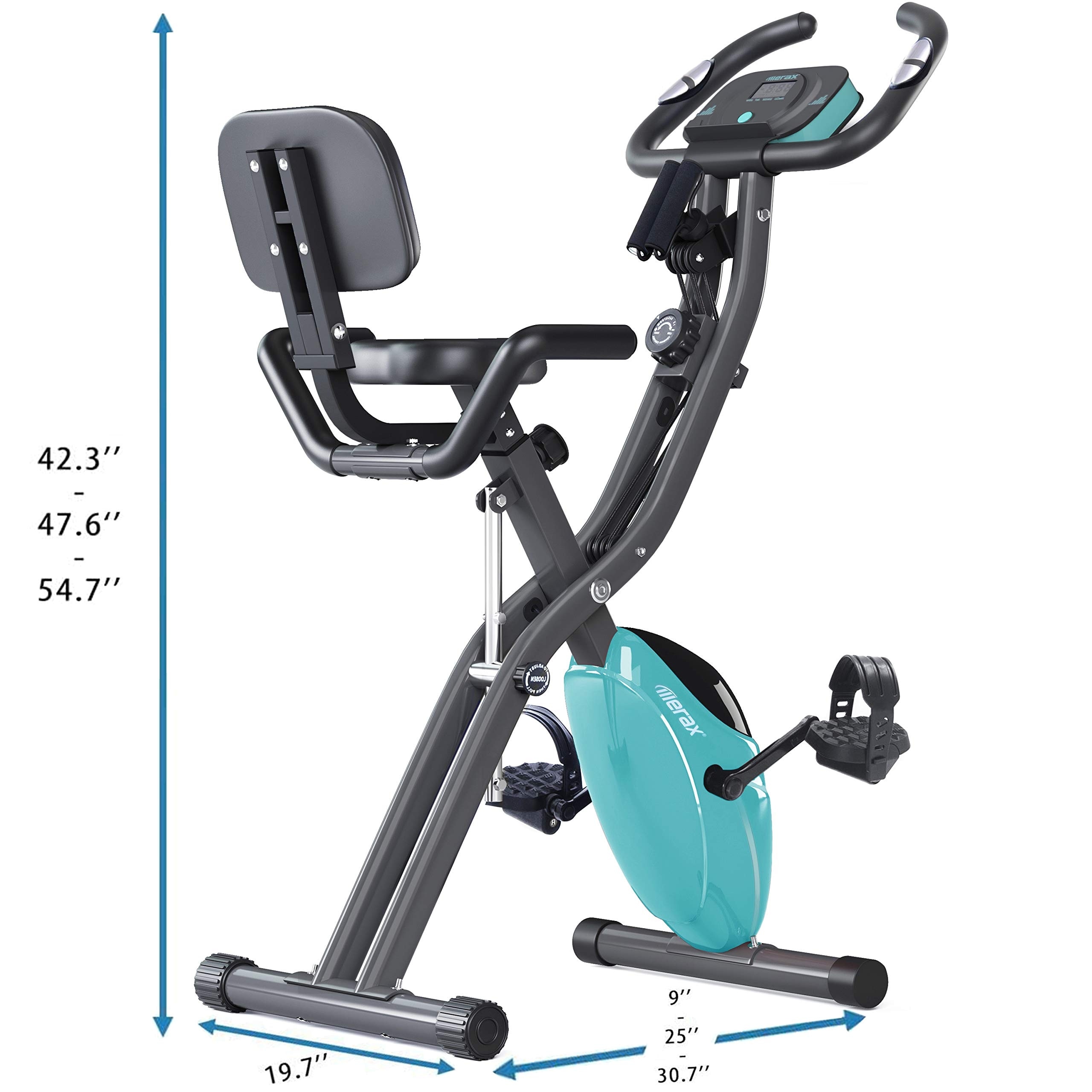 3 in 1 Adjustable Folding Exercise Bike Convertible Magnetic Upright Recumbent Bike with Arm Bands Bed Bath Beyond 40335213
