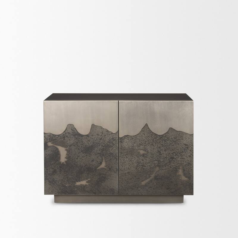 Roxdale Acid Washed Iron Metal Accent Cabinet