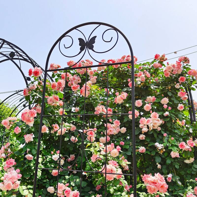 2 Pack Metal Garden Trellis 86.7in x 19.7in Rustproof Trellis