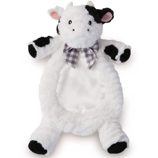 slide 2 of 6, Bearington Lil' Gilly 13" Cow Security Blanket for Babies