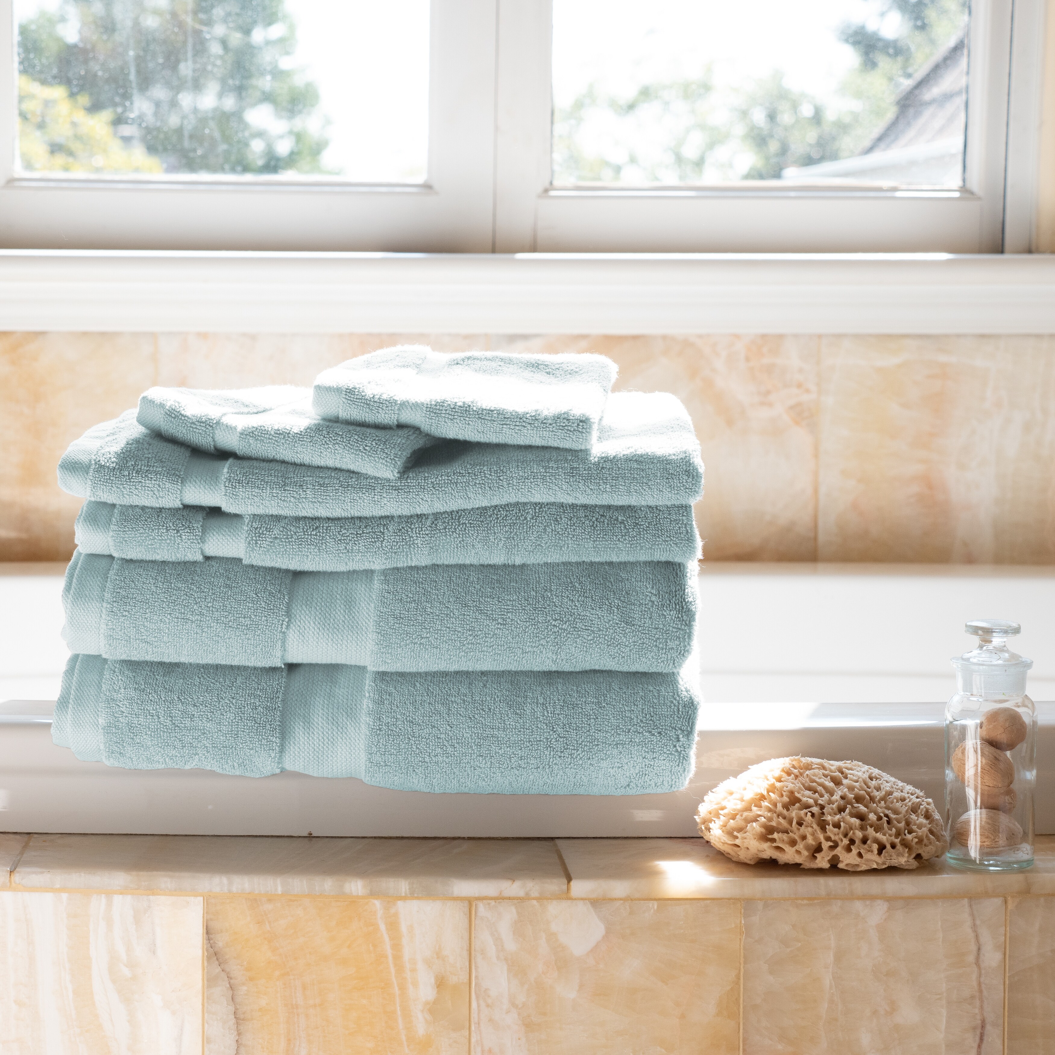 Amazon.com: Bath Towel Sets,Ocean Beach Theme Teal Sea