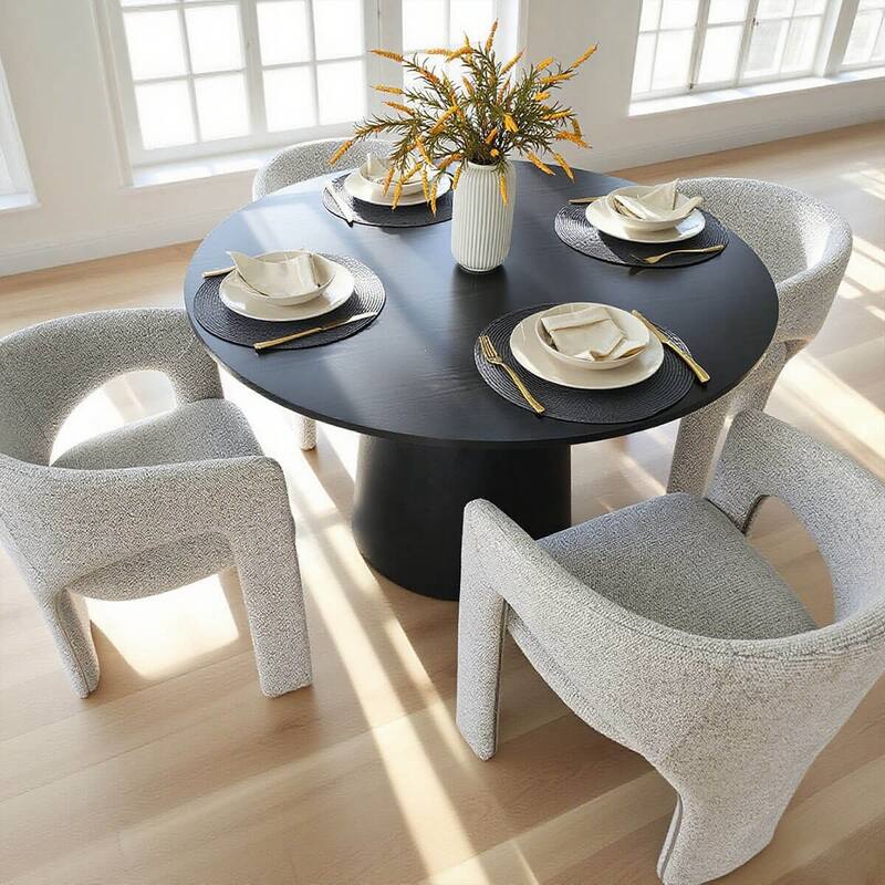 Modern Upholstered Dining Chair with Arm