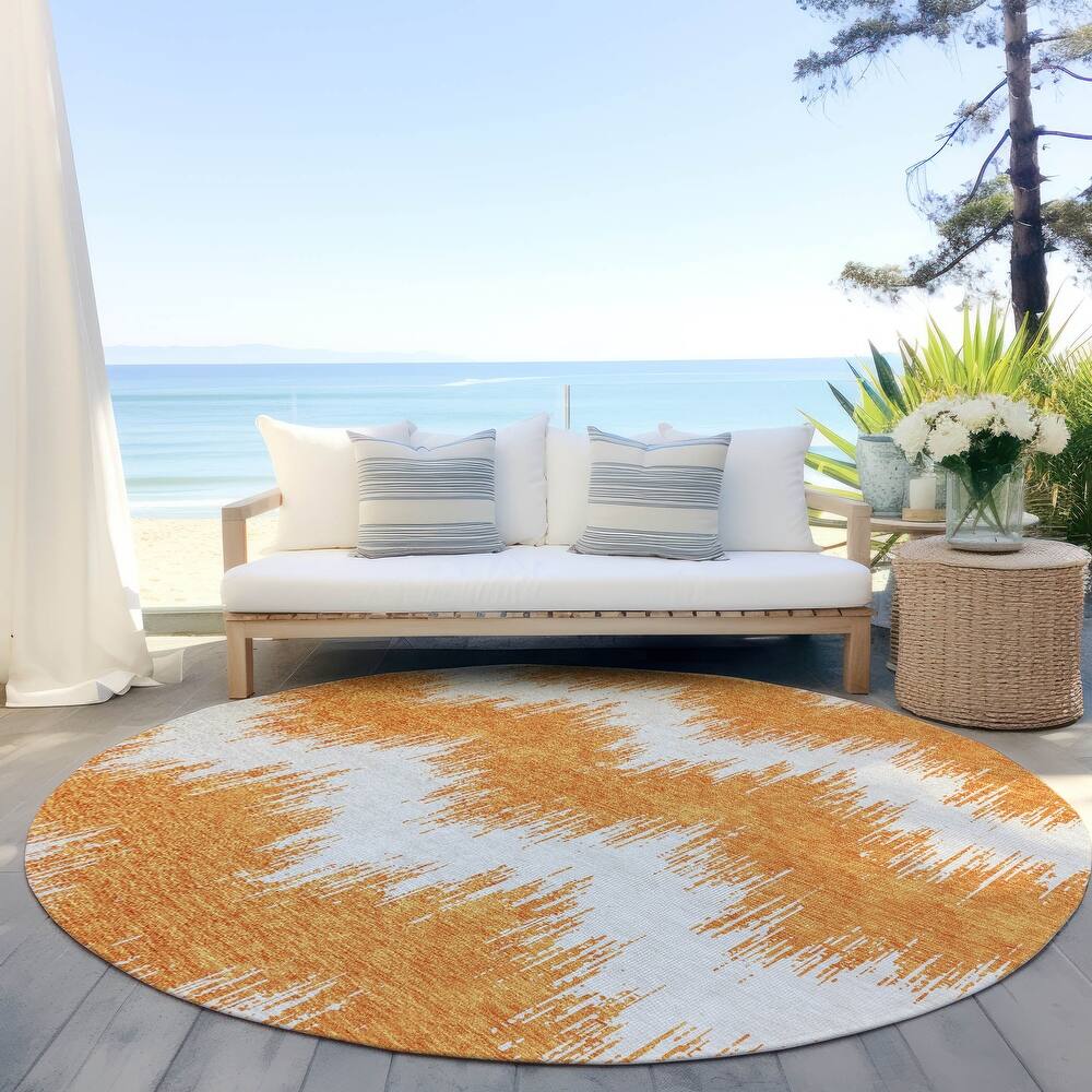 Machine Washable Indoor/ Outdoor Chantille Chevron Modern Rug
