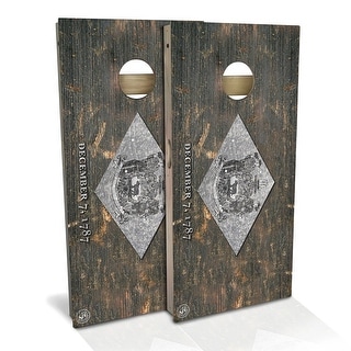 Delaware Flag Vintage Outdoor Cornhole Board Set