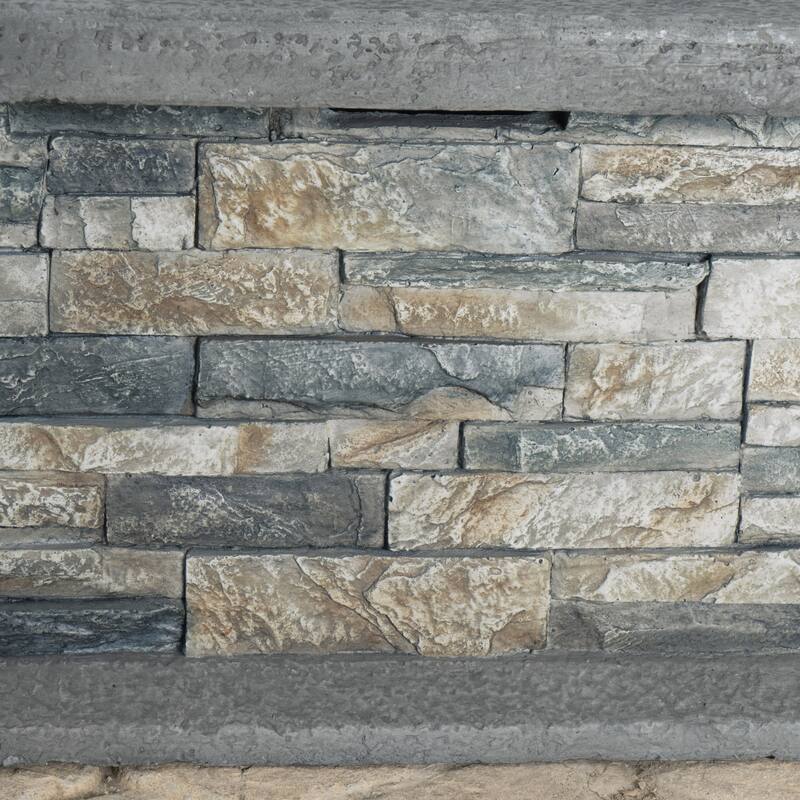 Crestline Outdoor Natural Stone 28" Square Fire Pit