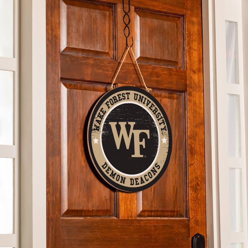 Wake Forest University Wooden Door Decor Wall Sign - Multi-Color - 18 x 18