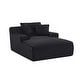preview thumbnail 13 of 16, Cloudline Oversized Chaise Lounge Chair in Soft Corduroy, Cozy Sleeper Sofabed for Living Room, Bedroom, No Assembly Required Black