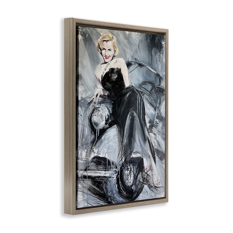 Stupell Timeless Fashion Woman Framed Floater Canvas Wall Art Design By Lucille Lee