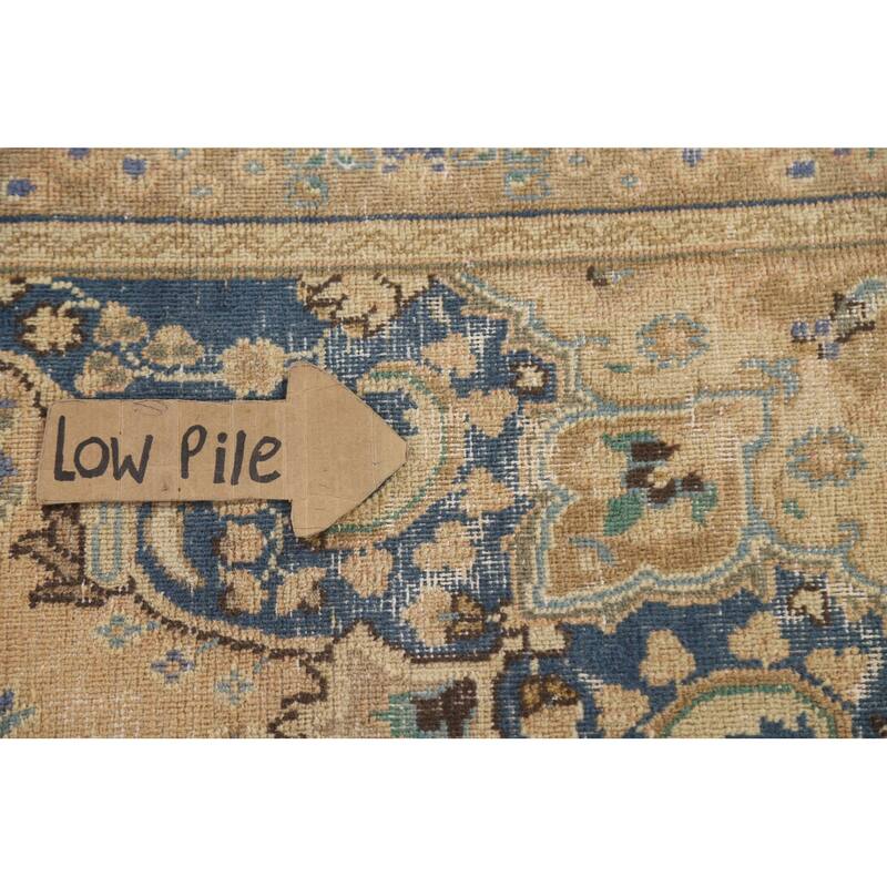 Hand Knotted Oriental 100% Wool Carpet Traditional Floral Oranges & Rust Mashad Area Rug - 9' 5'' X 6' 3''