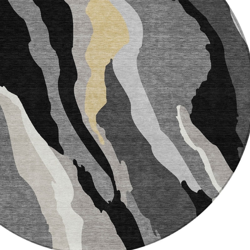 HomeRoots Abstract Transitional Rectangle Outdoor Rug