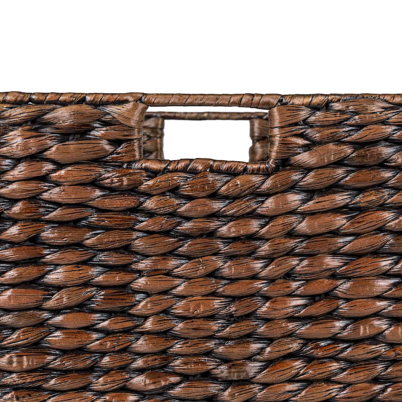 happimess Traditional Assorted Hand-Woven Hyacinth/Iron Baskets, (Set of 10)