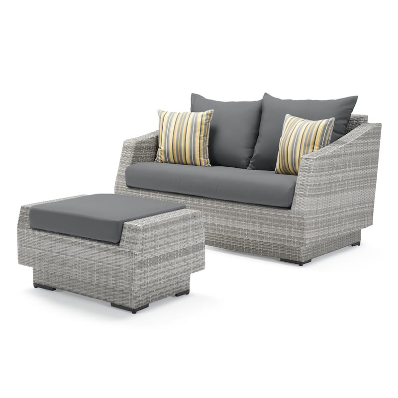 Cannes 6 Piece Sunbrella Outdoor Patio Love & Club Seating Set