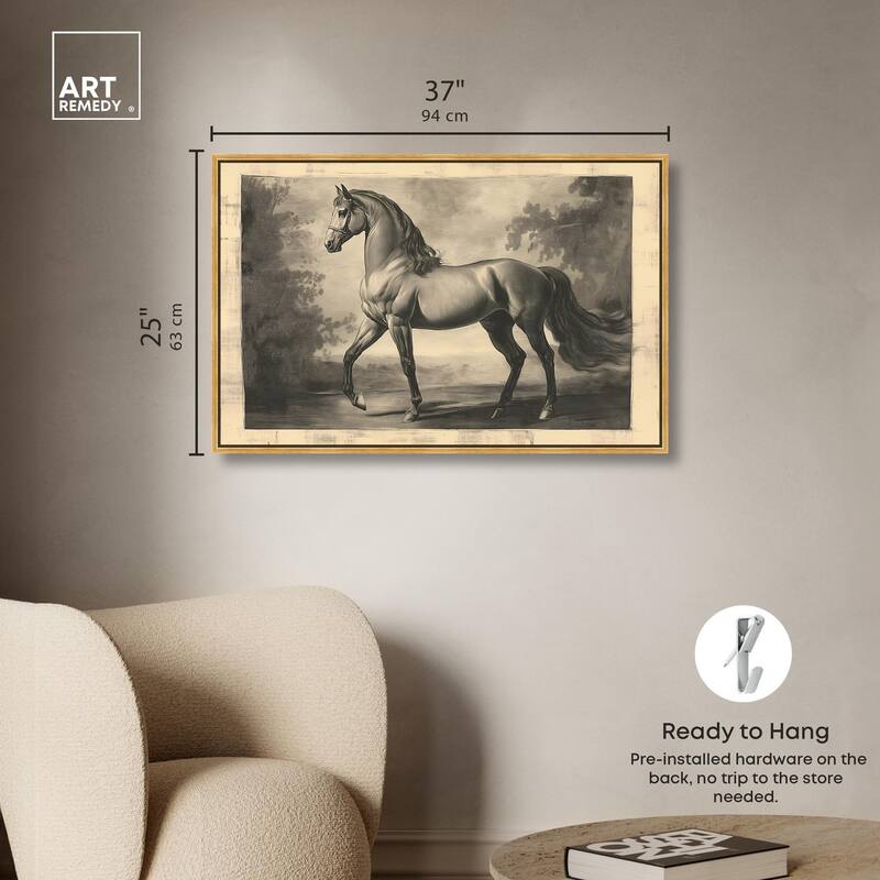 Sketch of a Stallion Canvas by Art Remedy