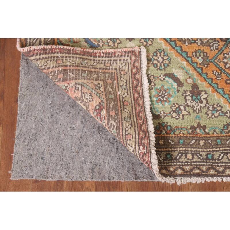 Hand Knotted Oriental 100% Wool Carpet Traditional Medallion Oranges & Rust Hamedan Area Rug - 8' 6'' X 5' 0''