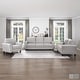 preview thumbnail 2 of 49, Fremont & Park Diboli Chenille 3-Piece Living Room Set - Wood Finish Exposed Feet
