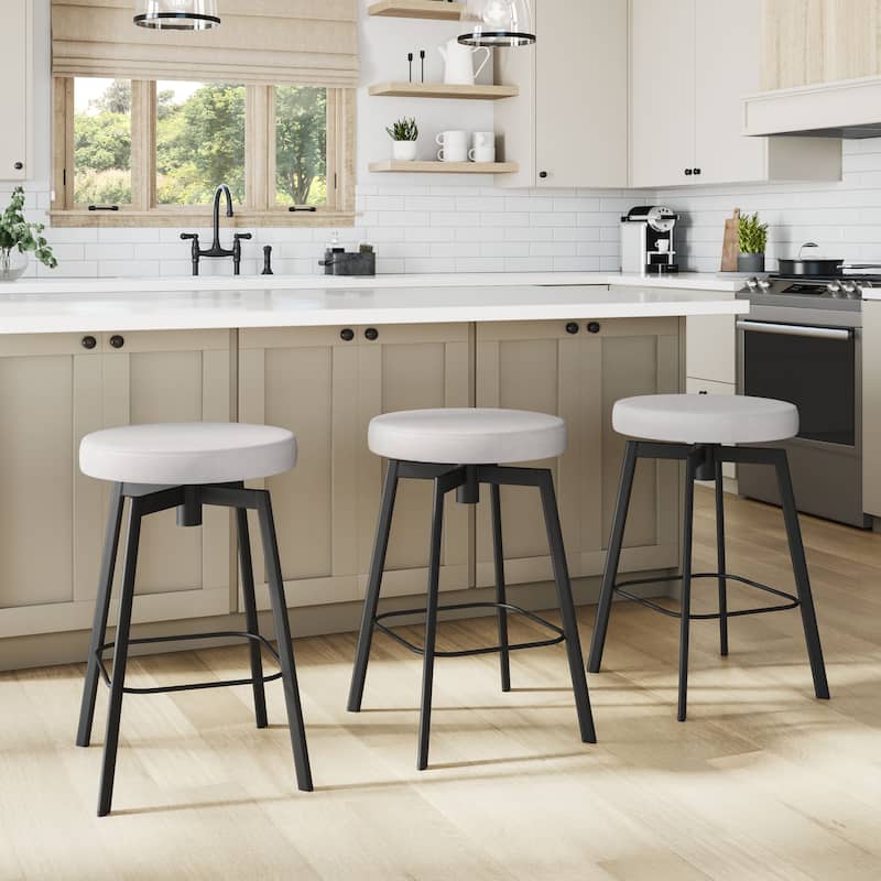 Amisco Tanner Swivel Counter and Bar Stool