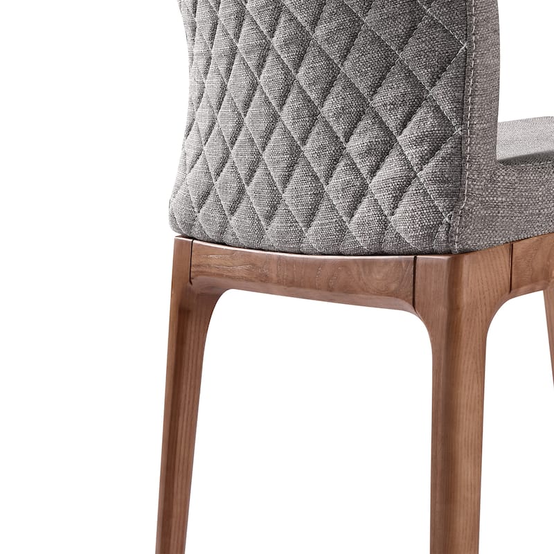 Modena Parker 5 Piece Dining Set with Gray Fabric Chairs