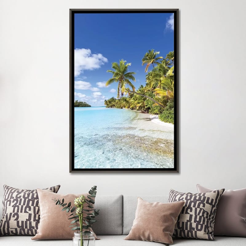 "Dream Beach On One Foot Island, Cook Islands" by Matteo Colombo Framed