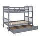 preview thumbnail 8 of 17, Walker Edison Solid Wood Mission Twin Size Bunk Bed with Trundle