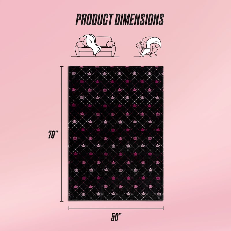 Juicy Couture Printed Plush Throw Blankets