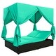 preview thumbnail 24 of 25, Outdoor Adjustable Patio Wicker Sunbed Daybed with Cushions and Canopy