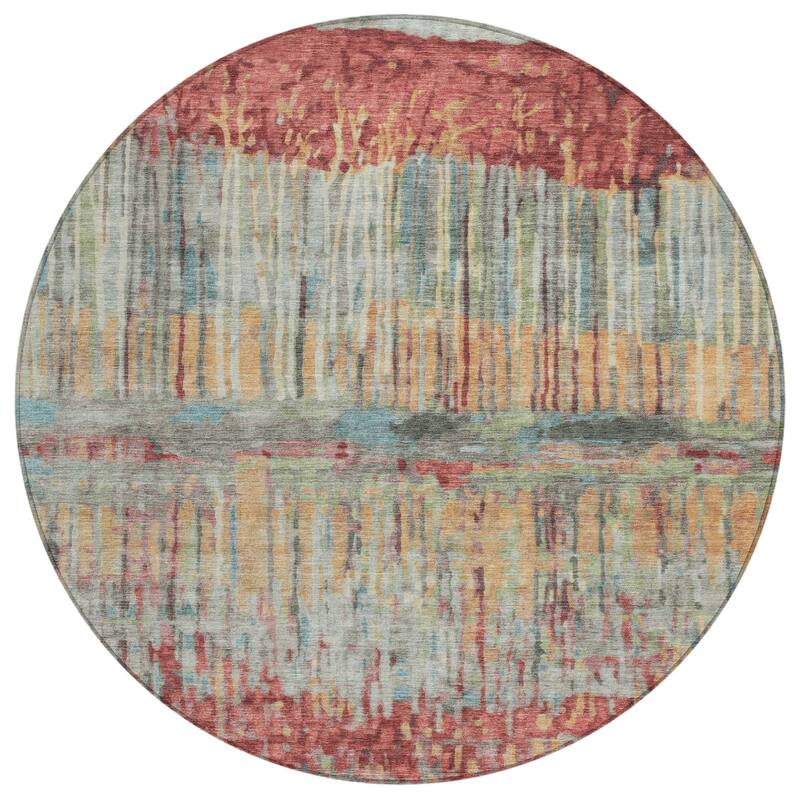 Machine Washable Indoor/ Outdoor Modern Ombre Chantille Rug