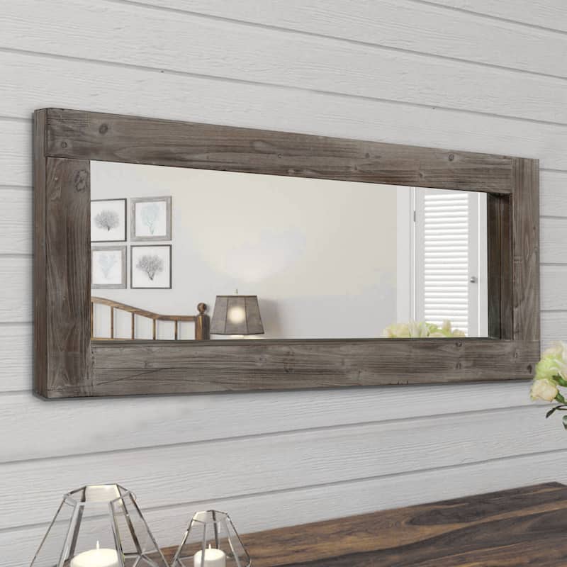 Vintage Wood Framed Dressing Mirror Floor Mirror Farmhouse