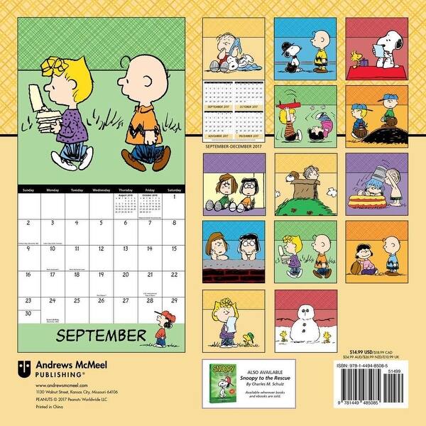 Shop 2018 Peanuts Wall Calendar Overstock 18142553