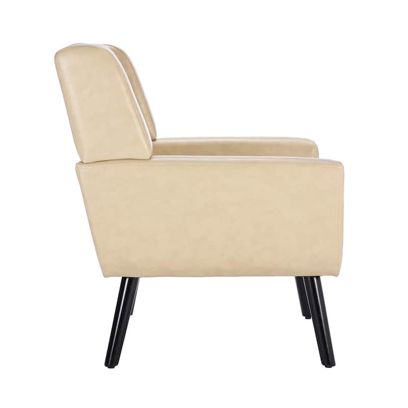 Modern Soft Ergonomics Accent Chair with Black Legs For Indoor Home