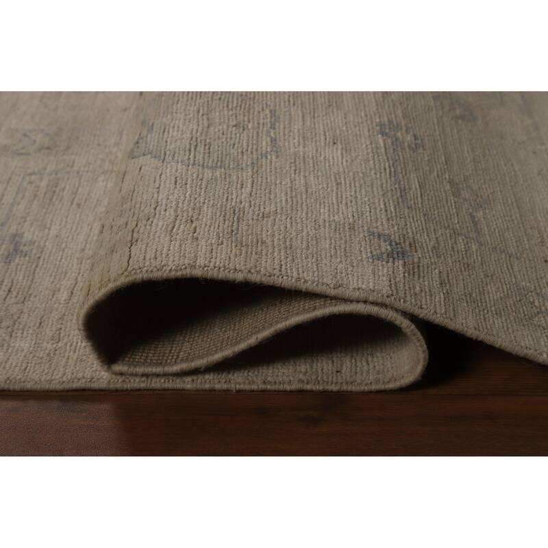 Vegetable Dye Oushak Turkish Rug Hand-Knotted Oriental Wool Carpet - 8'4"x 9'10"