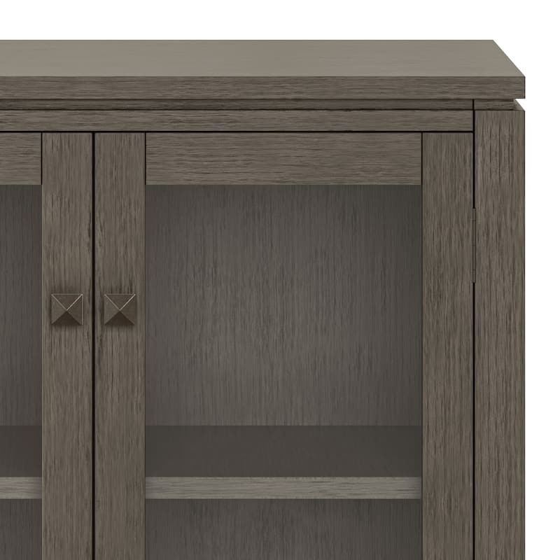 WYNDENHALL Essex SOLID WOOD 30 inch Wide Contemporary Low Storage Cabinet - 30"w x 14"d x 31" h