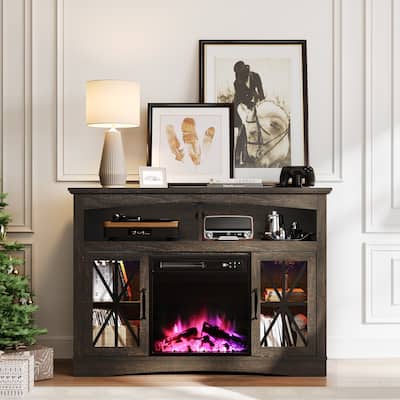 TV Stand with 18'' Fireplace Insert