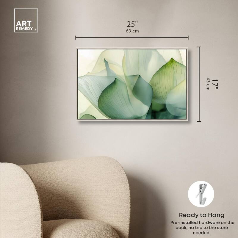 Translucent Floral Layers Canvas by Art Remedy